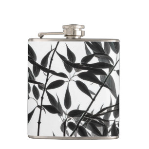 Pflanze aus schwarzem und weißem Bambus Flachmann