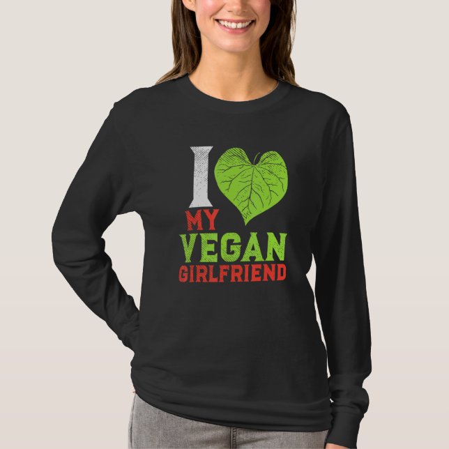 Pflanze basiert Veganen Paar I Liebe Meine Vegane  T-Shirt (Vorderseite)