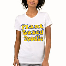 Pflanze basierte Pudel-T-Shirt