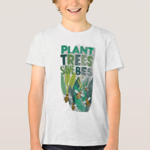 Pflanze Bäume, Rettend Bienen Tri-Blend Shirt