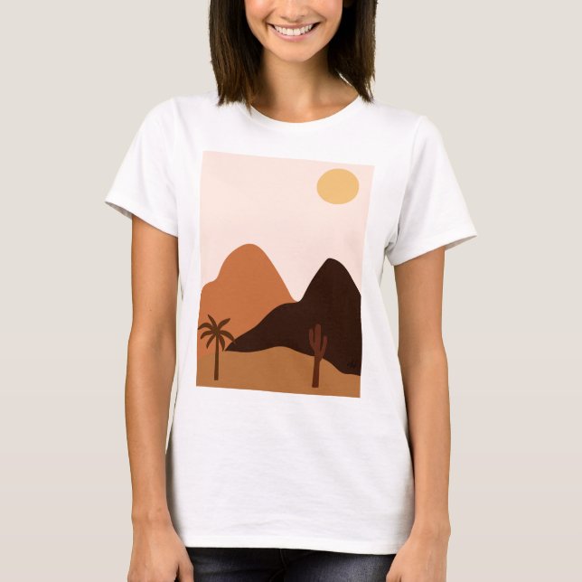 Pflanze Berge Bäume T-Shirt (Vorderseite)