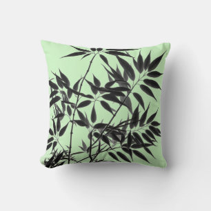 Pflanze "Black and Mint Green" Kissen