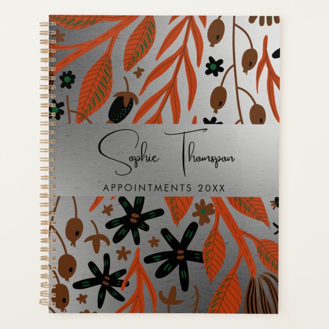 Pflanze Blätter Neujahr Planer (Vorderseite)