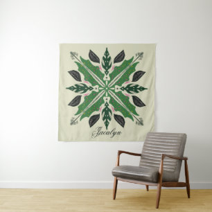 Pflanze Botanischer Garten Monstera Mandala Wandteppich