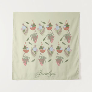 Pflanze Botanischer Kaktus Makrame Name Tapestry Wandteppich