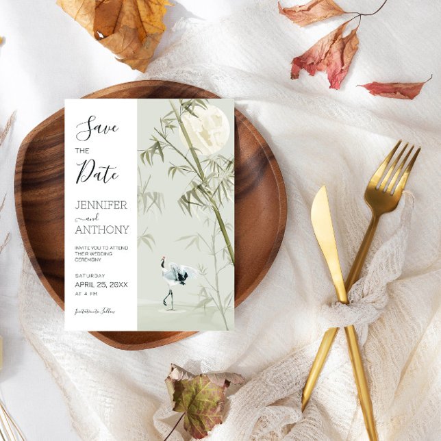 Pflanze Crane und Bamboo Save The Date (Von Creator hochgeladen)