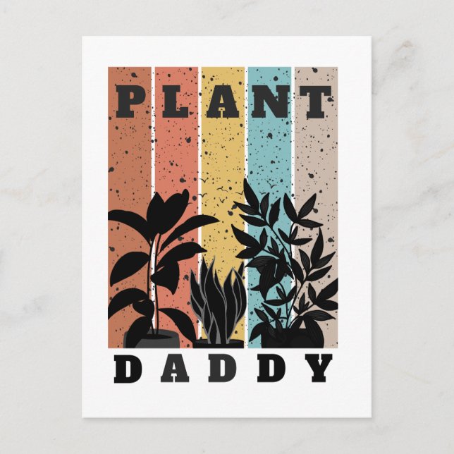 Pflanze Daddy Postcard Postkarte (Vorderseite)