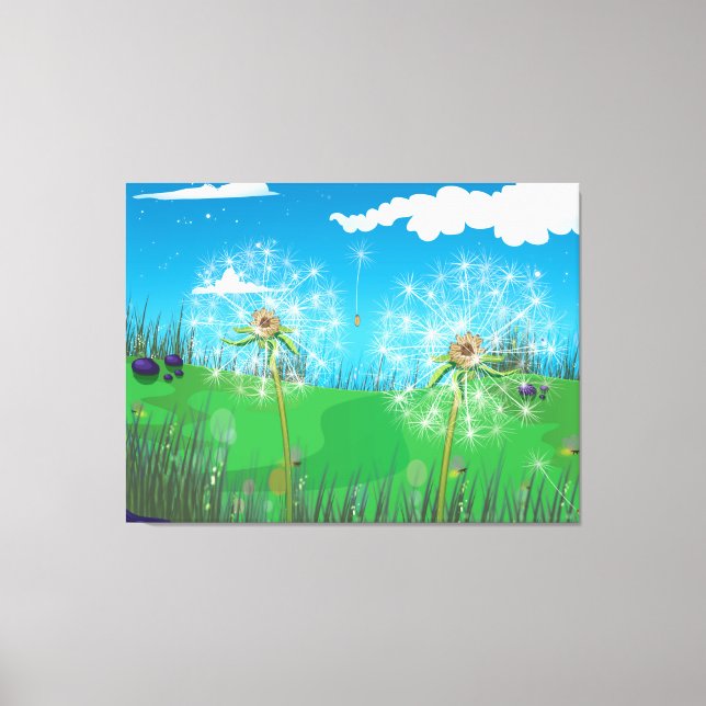 Pflanze Dandelion Leinwanddruck (Vorderseite)