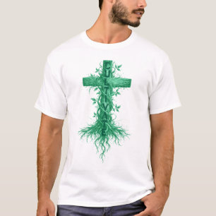 Pflanze Deinen Glauben – Christliches Kreuz T-Shirt