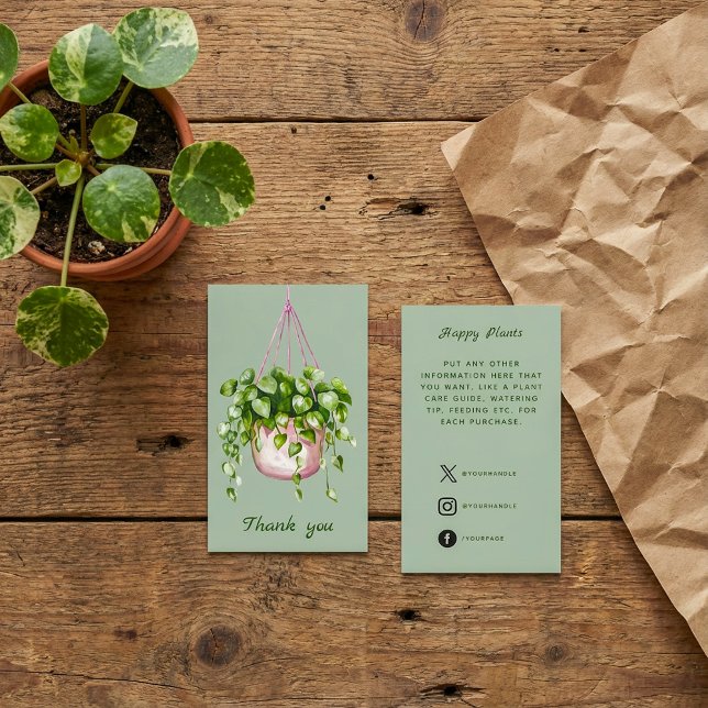 Pflanze der Aquarellfärbung Vielen Dank Begleitkarte (Von Creator hochgeladen)