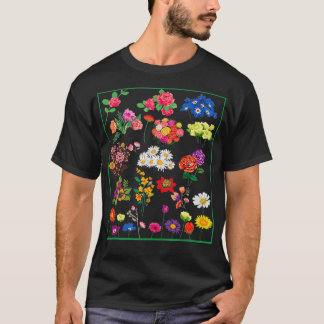 Pflanze der botanischen Blume T-Shirt