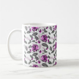 Pflanze der lila Blume Kaffeetasse