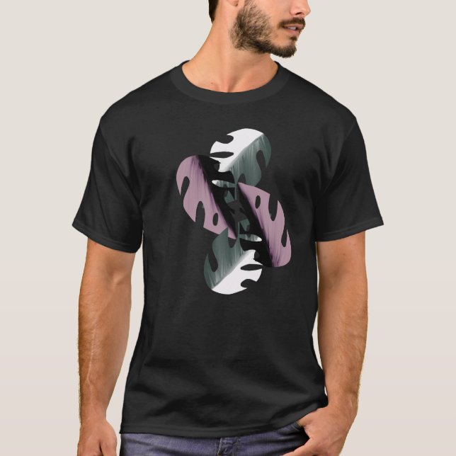 Pflanze der Monstera-Häuser Rosa T-Shirt (Vorderseite)