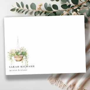 Pflanze des Blumenhauses Wasserfarben Botanisch Mitteilungskarte