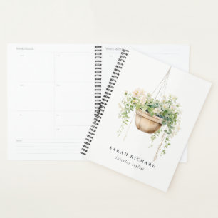 Pflanze des Blumenhauses Wasserfarben Botanisch Planer
