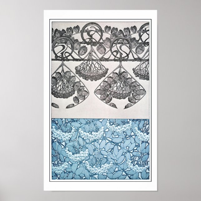 Pflanze des Jugendstils, Mucha Poster (Vorne)