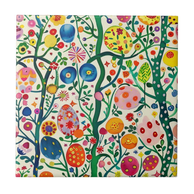 Pflanze des Ostereis Fliese (Vorderseite)