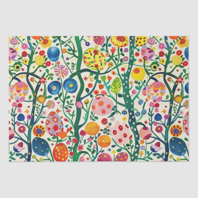 Pflanze des Ostereis Seidenpapier (Vorderseite)