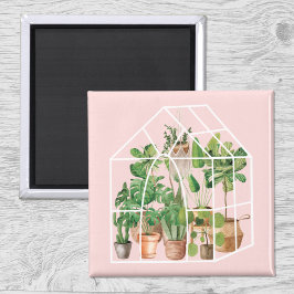 Pflanze des tropischen Wasserhauses Rosa Magnet