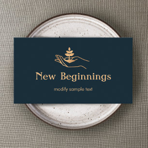 Pflanze des Wellness-Beraters Visitenkarte