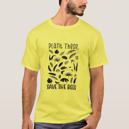 Pflanze dieser, Rett der Bienen, wilden Bienen, ei T-Shirt