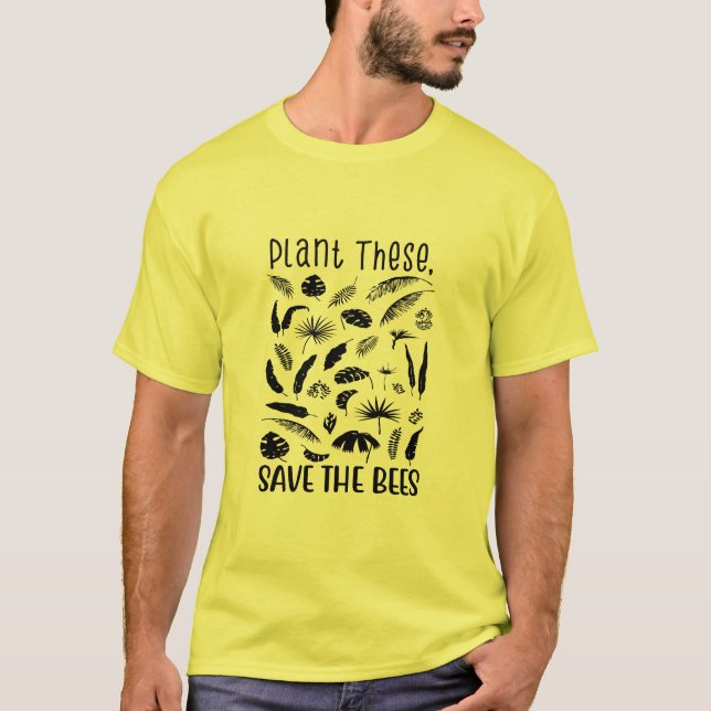Pflanze dieser, Rett der Bienen, wilden Bienen, ei T-Shirt (Vorderseite)