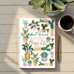 Pflanze Dreams Grow ein glückliches Leben verrückt Planer<br><div class="desc">Sind Sie verrückt nach Pflanze? Oder kennen Sie jemanden, der einfach nicht genug von ihren Pflanze bekommt? Dann ist dieser "Crazy Pflanze Lady" Planer für sich oder ein Geschenk. Unser Design zeichnet sich durch ein schönes Sortiment an handbemalten, wasserfarbigen Pflanze aus. "Pflanze Dreams Grow a Happy Life" wird in den...</div>