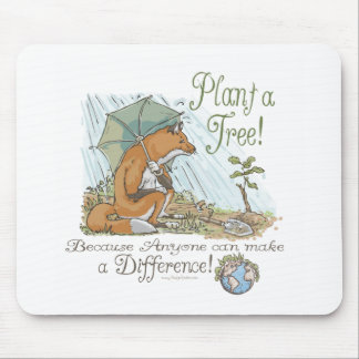 Pflanze ein Baum-Erdtagesfox-Gang Mousepad
