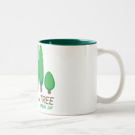 Pflanze ein Baum - Lauben-Tag Zweifarbige Tasse