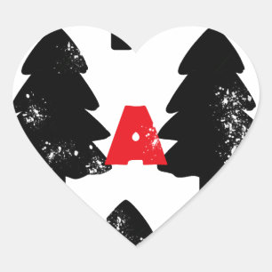 Pflanze ein Baum Muster Herz-Aufkleber