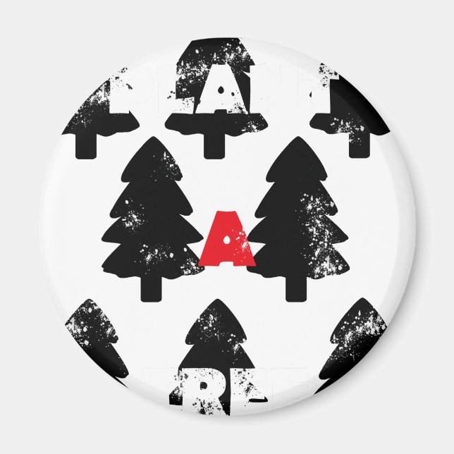 Pflanze ein Baum Muster Magnet (Vorne)