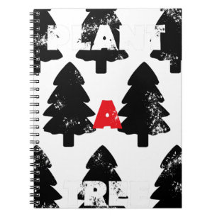 Pflanze ein Baum Muster Notizblock