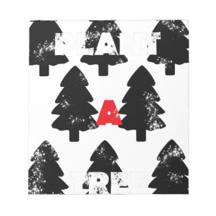 Pflanze ein Baum Muster Notizblock