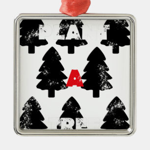 Pflanze ein Baum Muster Silbernes Ornament