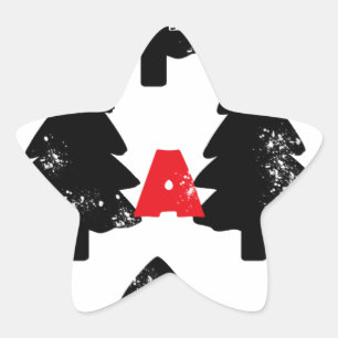 Pflanze ein Baum Muster Stern-Aufkleber