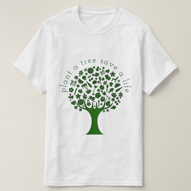 Pflanze ein Baum T-Shirt (Design vorne)