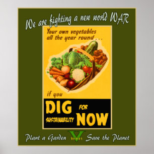 Pflanze ein Garten - Rettet den Planeten Poster