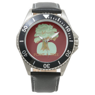 Pflanze eines Baumes Armbanduhr