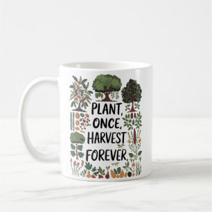 Pflanze einmal, Ernte für immer - Lebensmittelwald Kaffeetasse