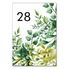 Pflanze Fresh Greenery Leafy Hochzeit Tischnummern