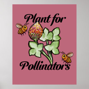 Pflanze für Bestäuber Biene Poster