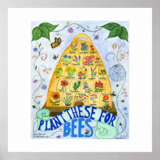 Pflanze für Bienenposter Poster