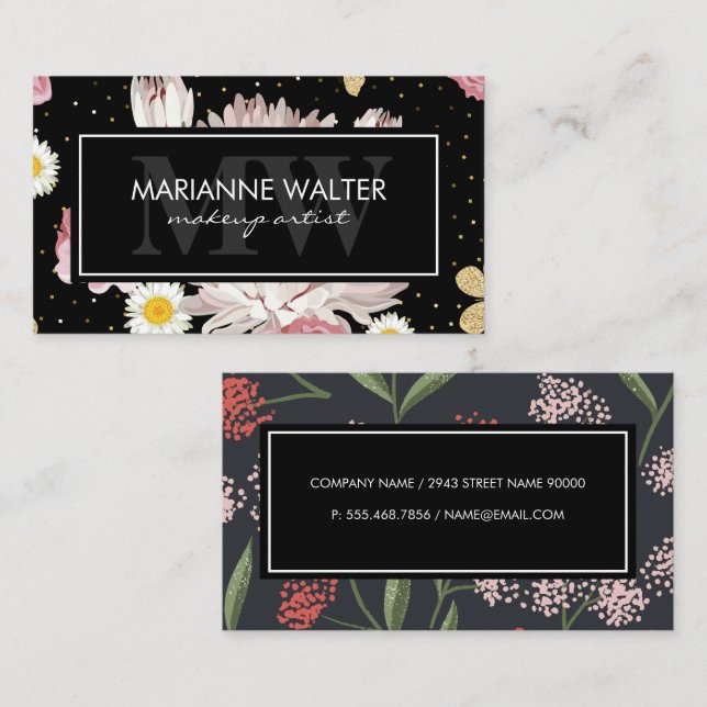 Pflanze für Blume verlassen Visitenkarte (Vorne/Hinten)