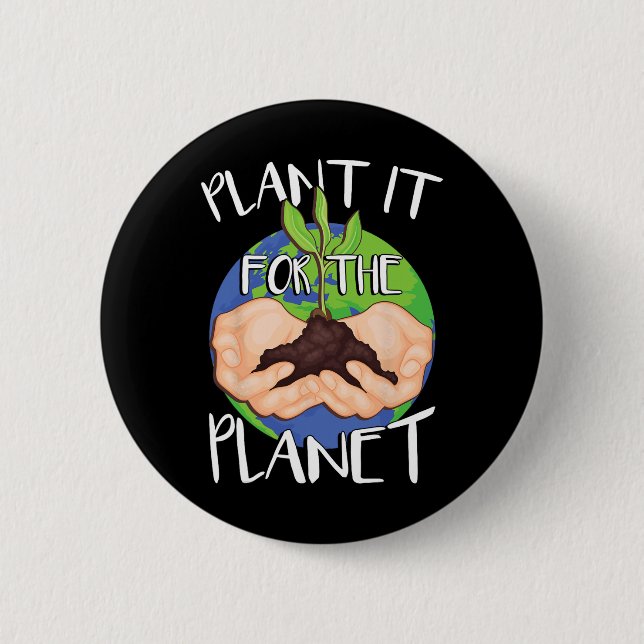 Pflanze für die Erde Button (Vorderseite)