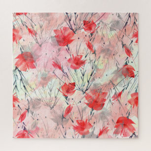 Pflanze für Wasserfarben Blume Muster Puzzle