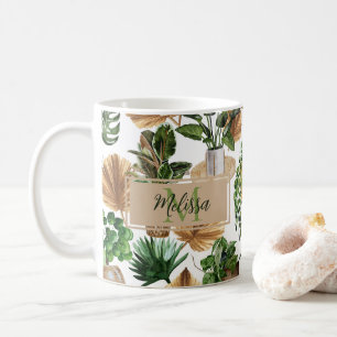 Pflanze für Wasserfarben Boho Indoor House Kaffeetasse