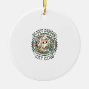 Pflanze Garten Katze Lustige Katzenliebhaber Desig Keramik Ornament