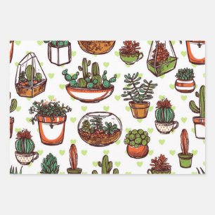 Pflanze Geschenkpapier Set