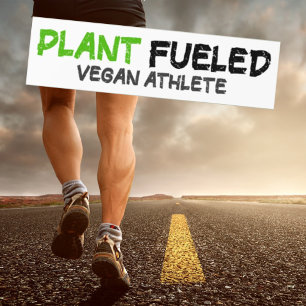 Pflanze getrieben, Veganer Sportler, Autoknall Autoaufkleber