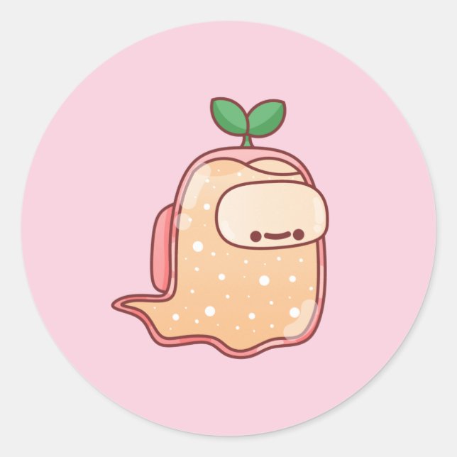 Pflanze Ghost Runder Aufkleber (Vorderseite)